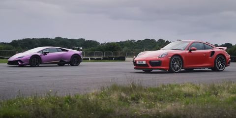 Porsche 911 Turbo S vs. Lamborghini Huracán Perfomante, ¿ganador?