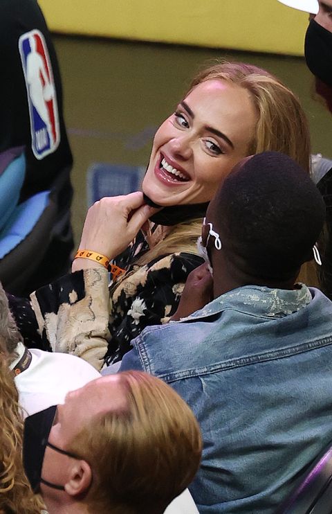 adele and rich paul at the nba final 2021