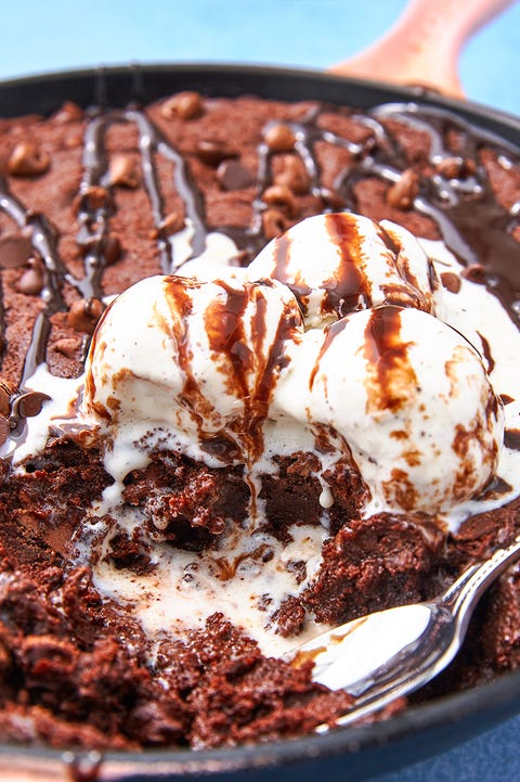 Death By Chocolate Skillet Brownie - Delish.com death by chocolate skillet brownie delishcom