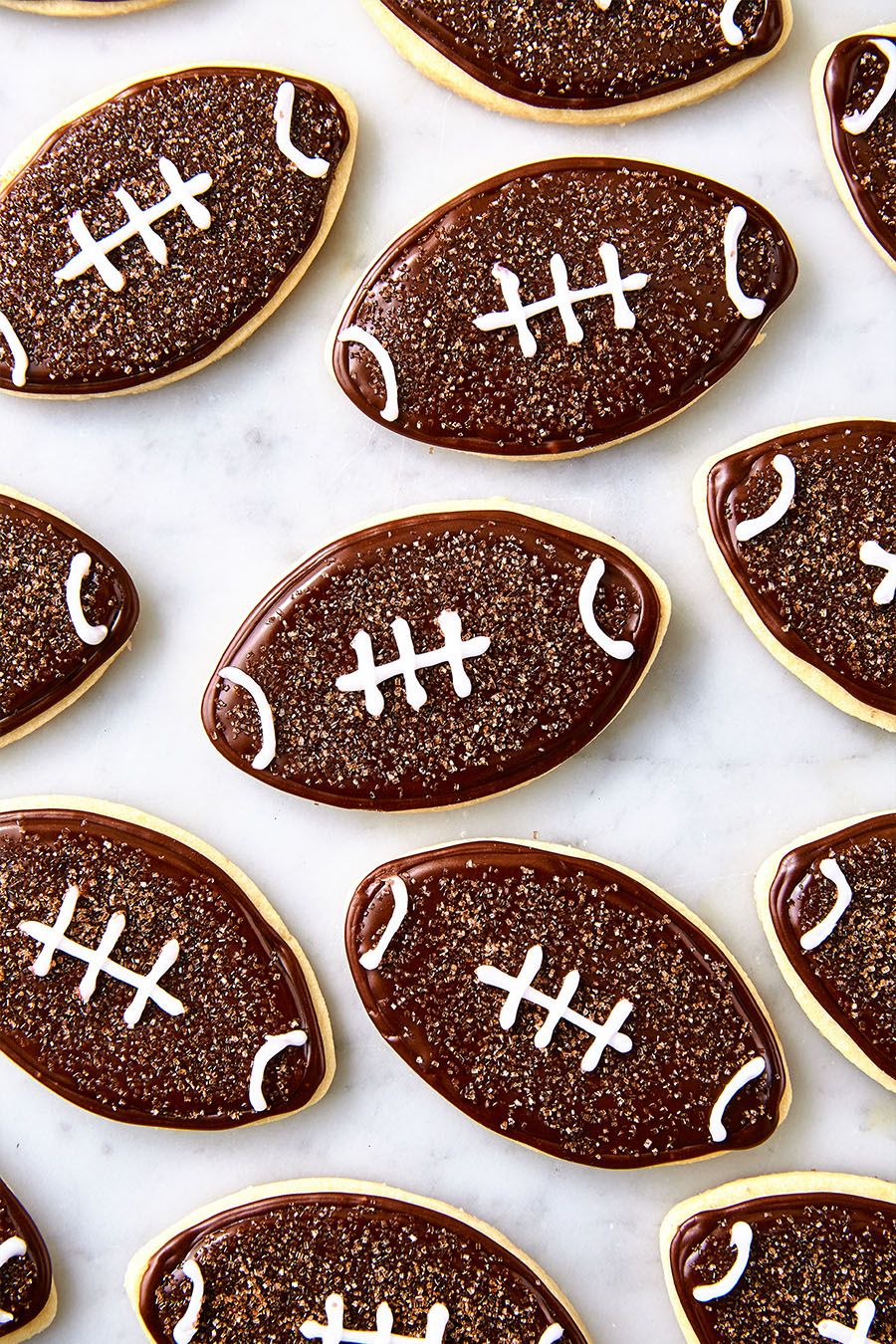 Football-Shaped Cookies
