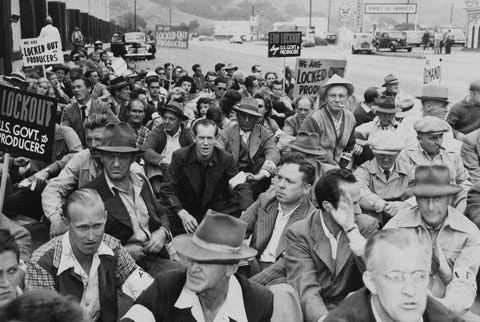 Sit Down Strikes At Warner Bros Studio At Los Angeles In Usa On 16Th October 1945