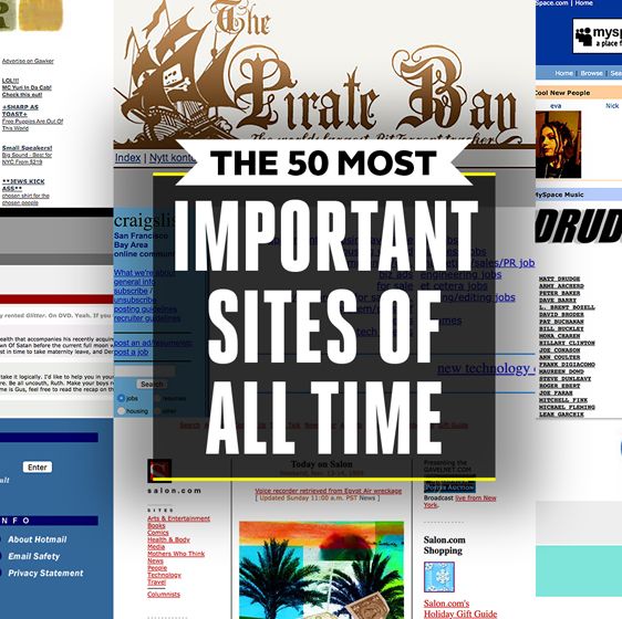 The 50 Most Important Websites of All Time