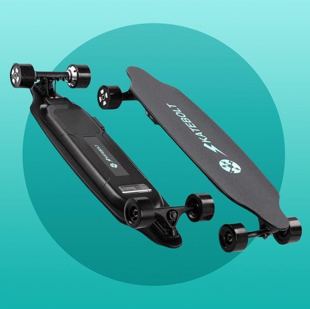 black electric skateboard