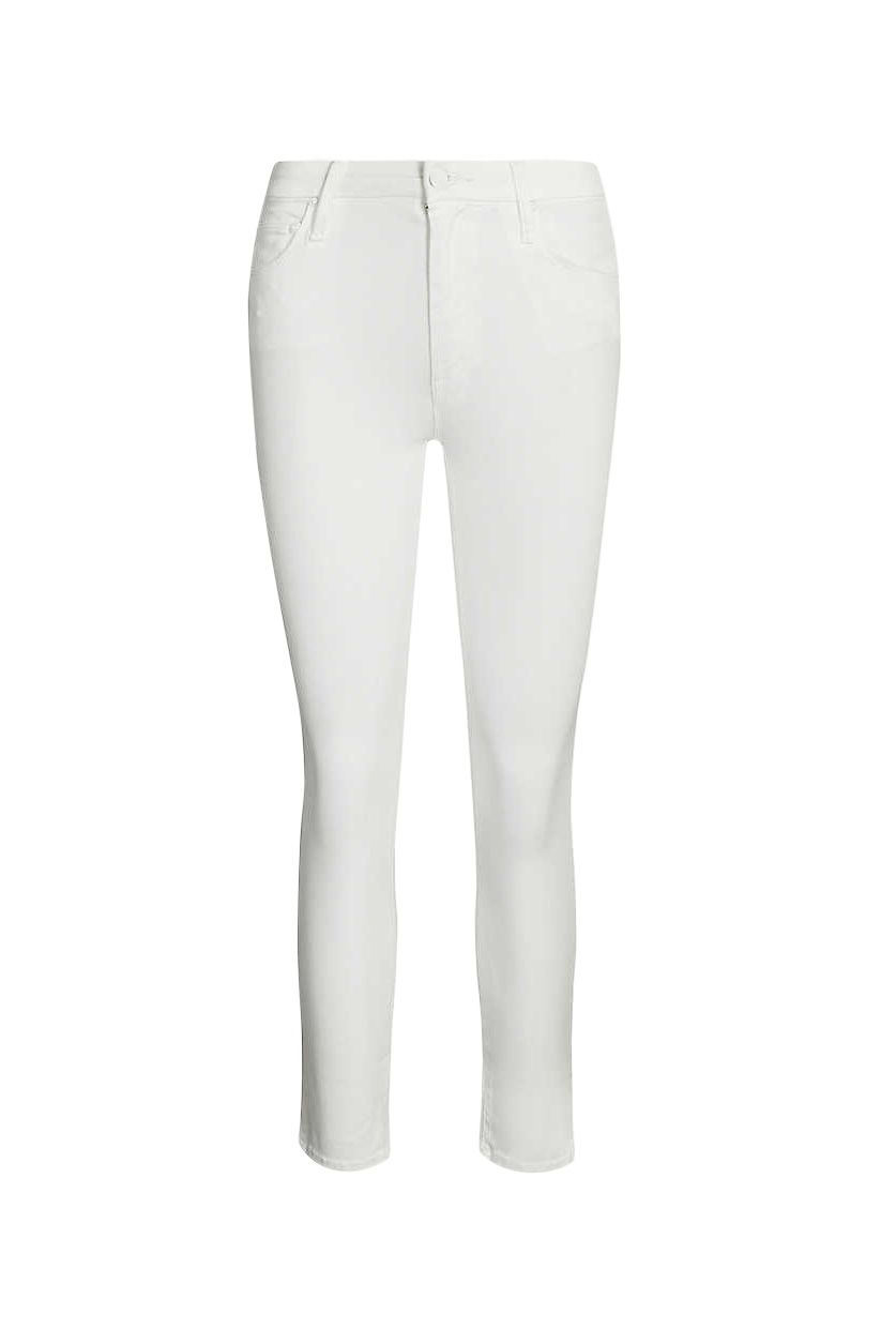 white fitted jeans
