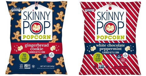 SkinnyPop's Gingerbread Cookie and White Chocolate 