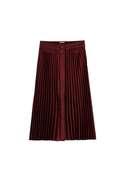 Clothing, Maroon, Brown, A-line, Waist, Trousers, 