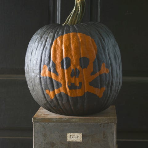 pumpkin painting ideas skull painted pumpkin