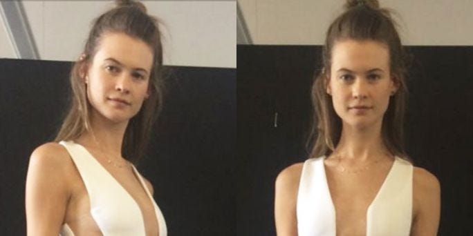 Behati Prinsloo Wore a Sheer, Cutout Evening Gown to Her Wedding with Adam Levine in 2014