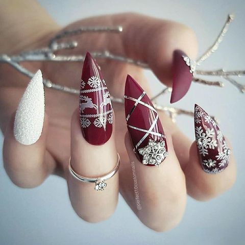 40 Festive Christmas Nail Art Ideas Easy Designs For Holiday Nails