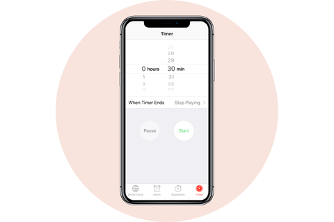 hẹn giờ ngủ táo iphone