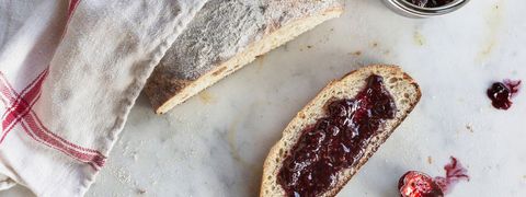 slice of bread with jam