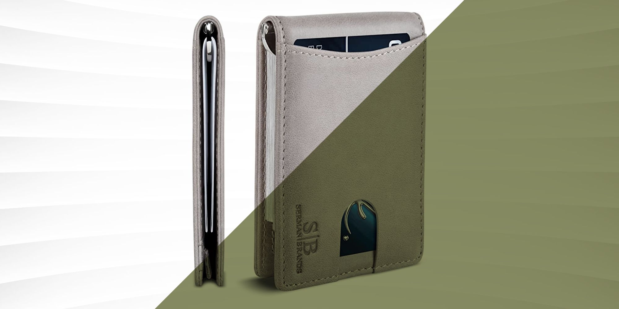 VULKIT Pop Up Wallet Slim RFID Blocking Metal Card Case holder Trifold Leather Pocket Wallet 