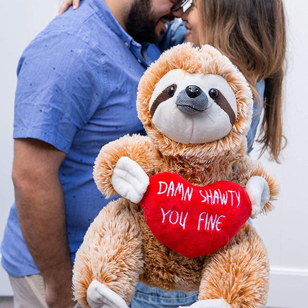 sloth stuffed animal valentine's day