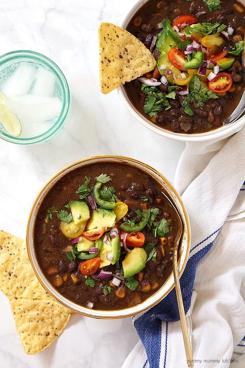 healthy slow-cooker soups: slow cooker black bean soup