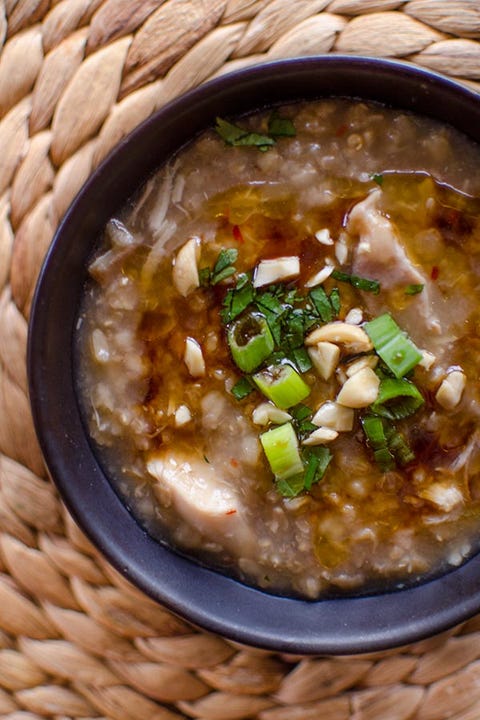 healthy slow-cooker soups: slow cooker brown rice chicken congee healthy slow-cooker soups: slow cooker brown rice chicken congee