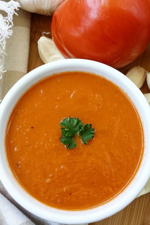 slow cooker roasted tomato soup