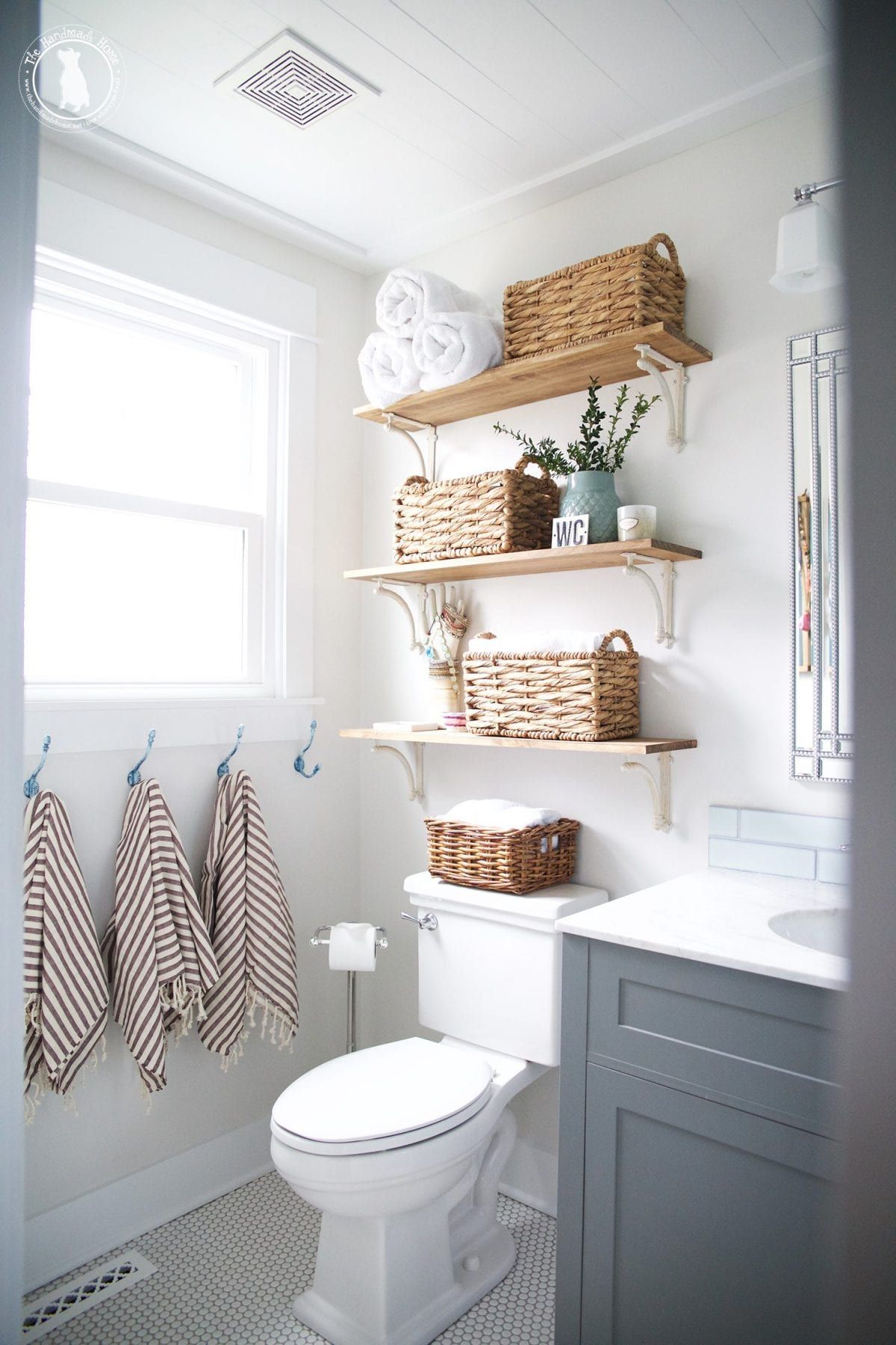 bathroom storage stool white