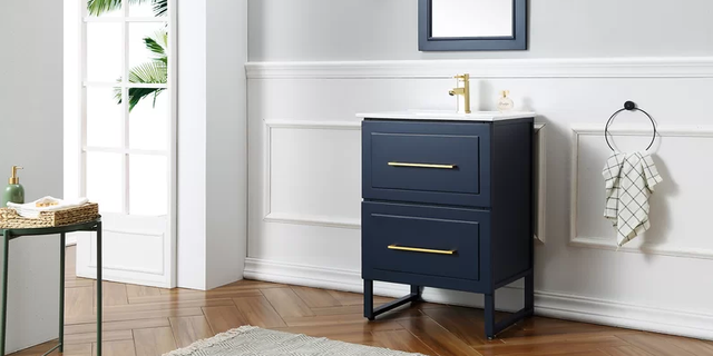 15 Small Bathroom Vanities Under 24, Small White Vanity Desk With Drawers