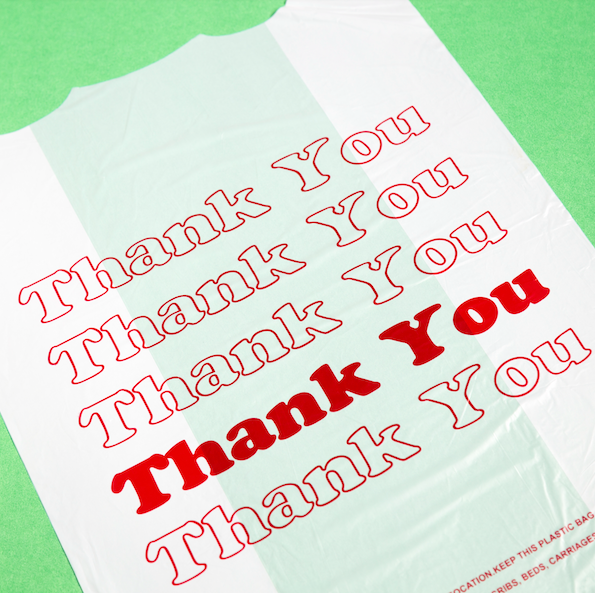 Small Business Saturday 2022 a 'thank you' shopping bag pictured on a green background