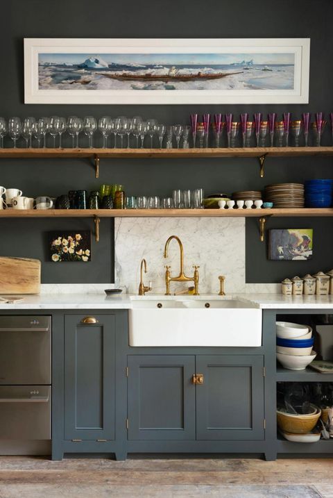 small kitchens floating shelves