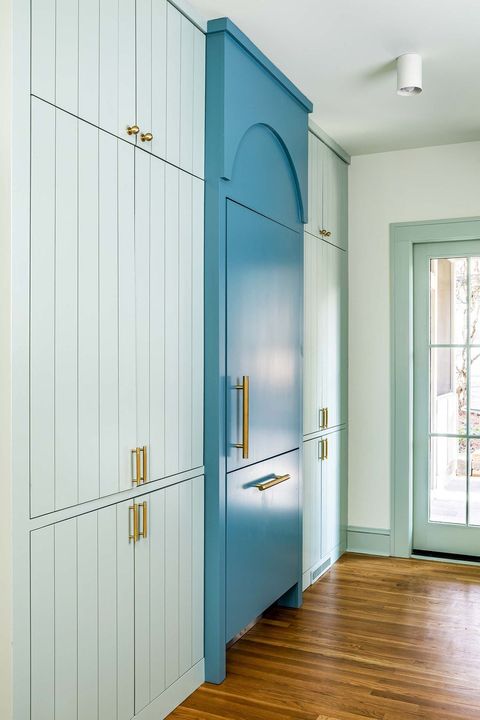 kitchen cabinetry in teal and blue