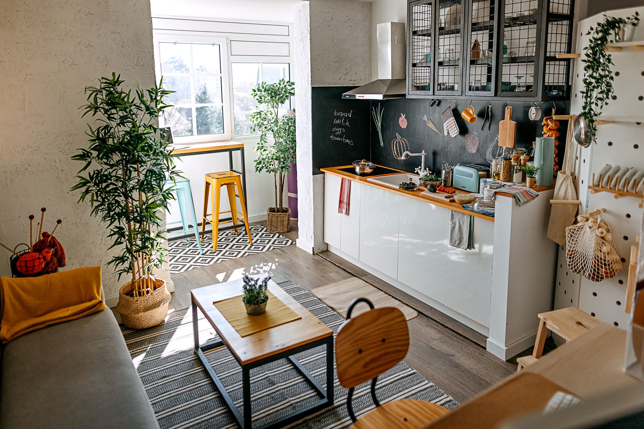 studio apartment kitchen sink and cabinet