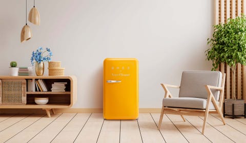 Smeg and Veuve Clicquot crew up on a restricted version refrigerator Smeg and Veuve Clicquot crew up on a restricted version refrigerator