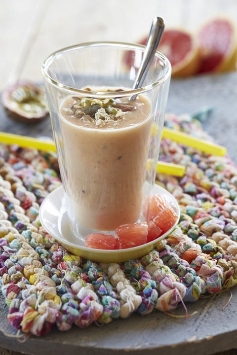 Smoothie met grapefruit banaan en havermout Smoothie grapefruit banaan en havermout
