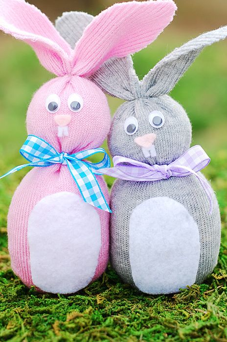 sock bunny easter craft ideas
