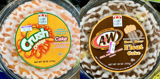 orange crush and aw root beer float cake