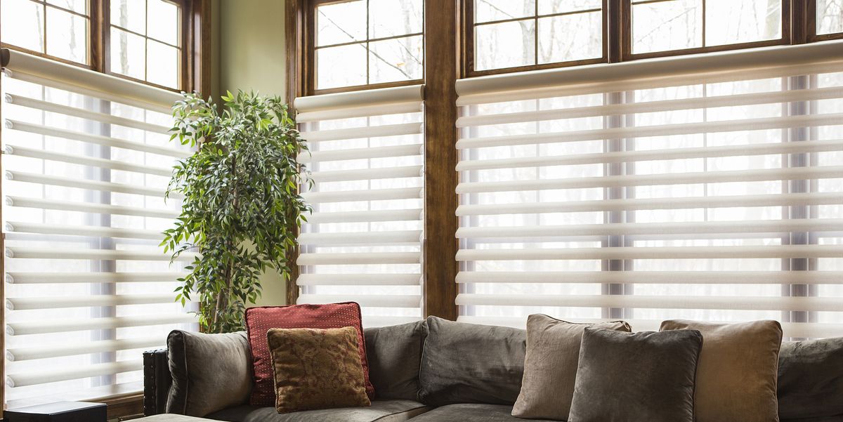 horizontal living room blinds