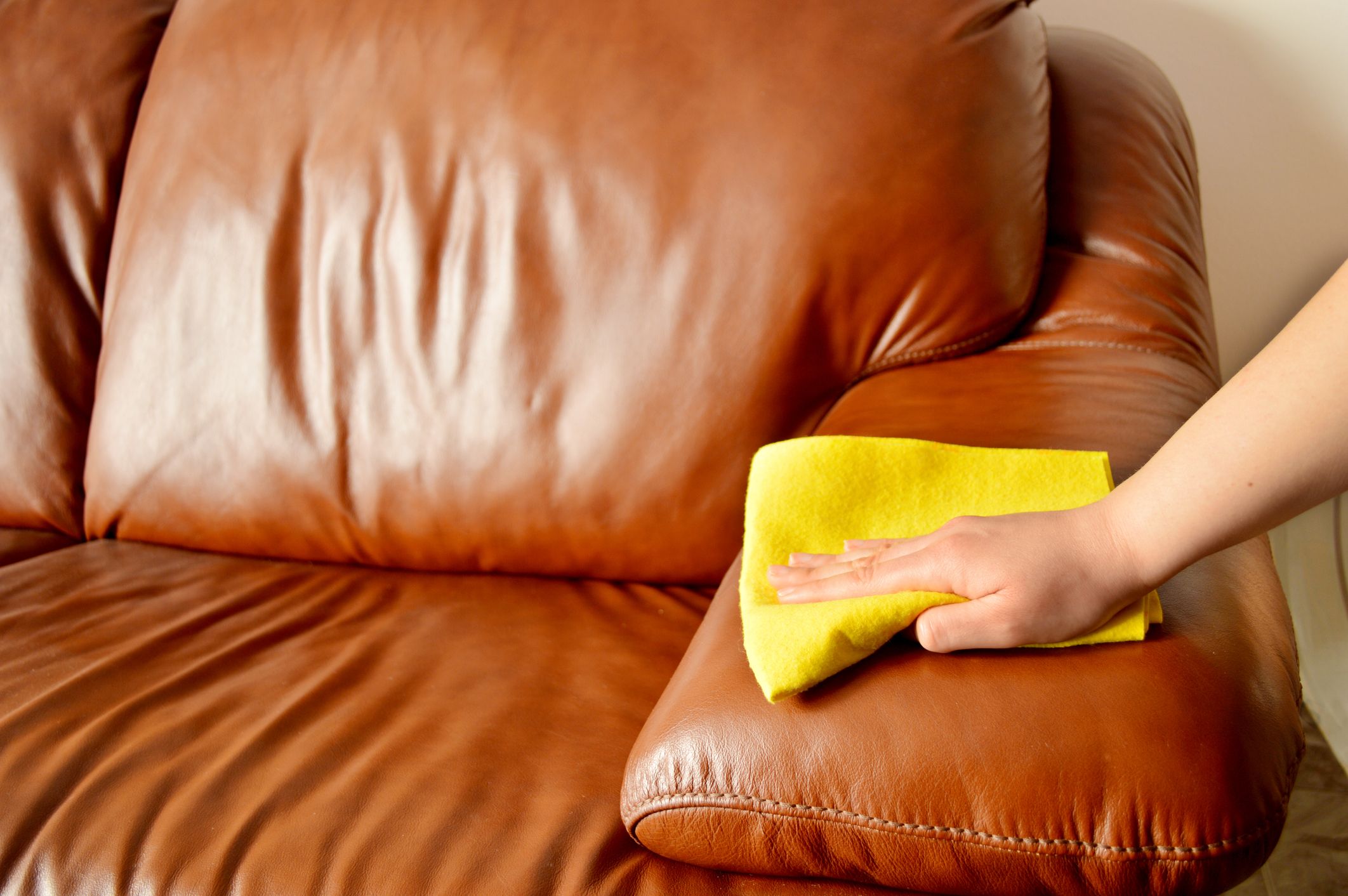 best thing to clean white leather sofa