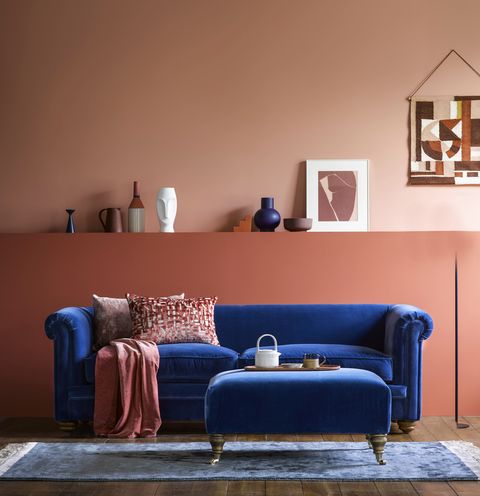 Blues Paired With Terracotta Shades Is A Big Trend For 2021 - Terracotta Paint Color Mix
