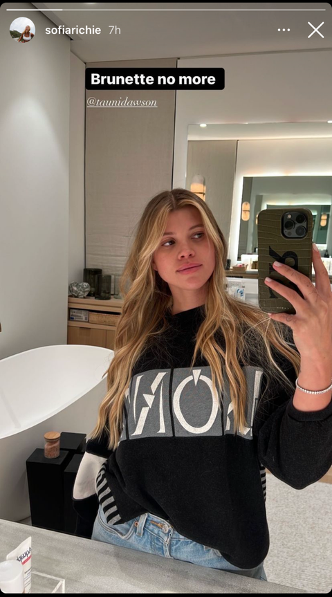 sofia richie mirror selfie