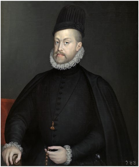 felipe ii, pintado por sofonisba anguissola en el museo del prado, madrid