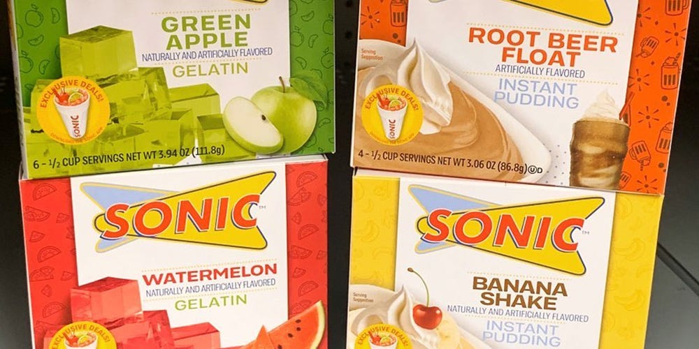 Sonic Has New Pudding and Gelatin Flavors in Stores 