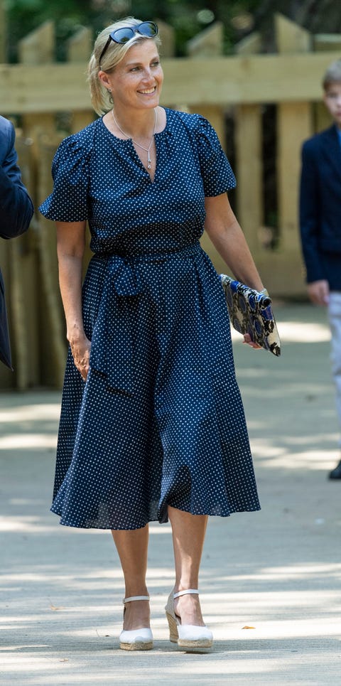 sophie countess of wessex polka dot The Earl & Countess Of Wessex Visit The Wild Place Project At Bristol Zoo