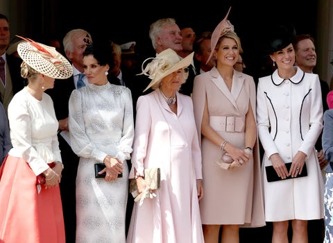 sophie countess of wessex queen letizia camilla queen maxima kate middleton Order Of The Garter Service At Windsor Castle