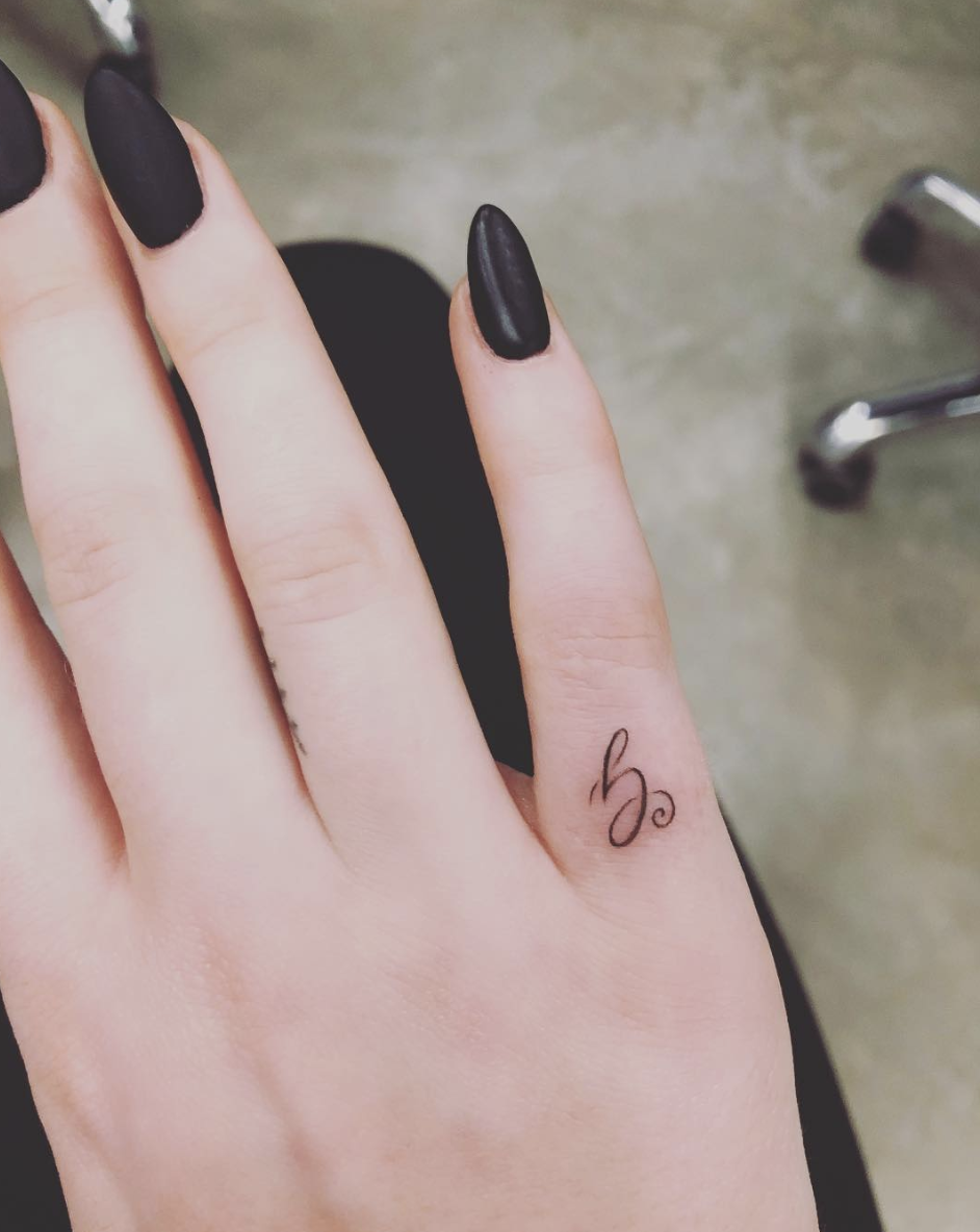 A Letter Tattoo Designs On Hand For Girls