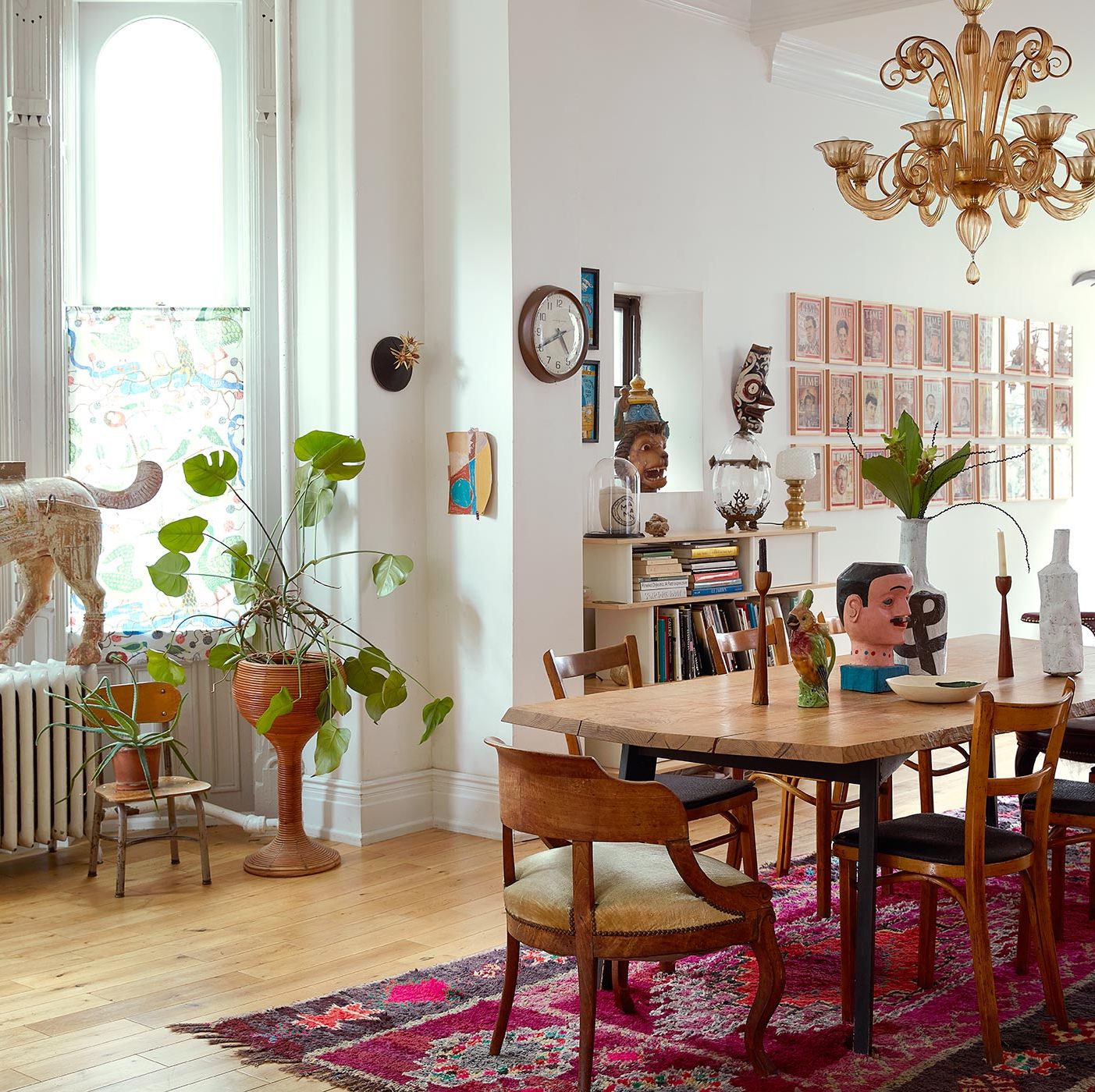 A Brooklyn Brownstone Filled With International Treasures—and a Trapeze!