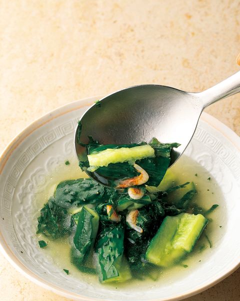 利尿作用ですっきり 冬瓜より簡単に作れる きゅうりと青じそのスープ のレシピ