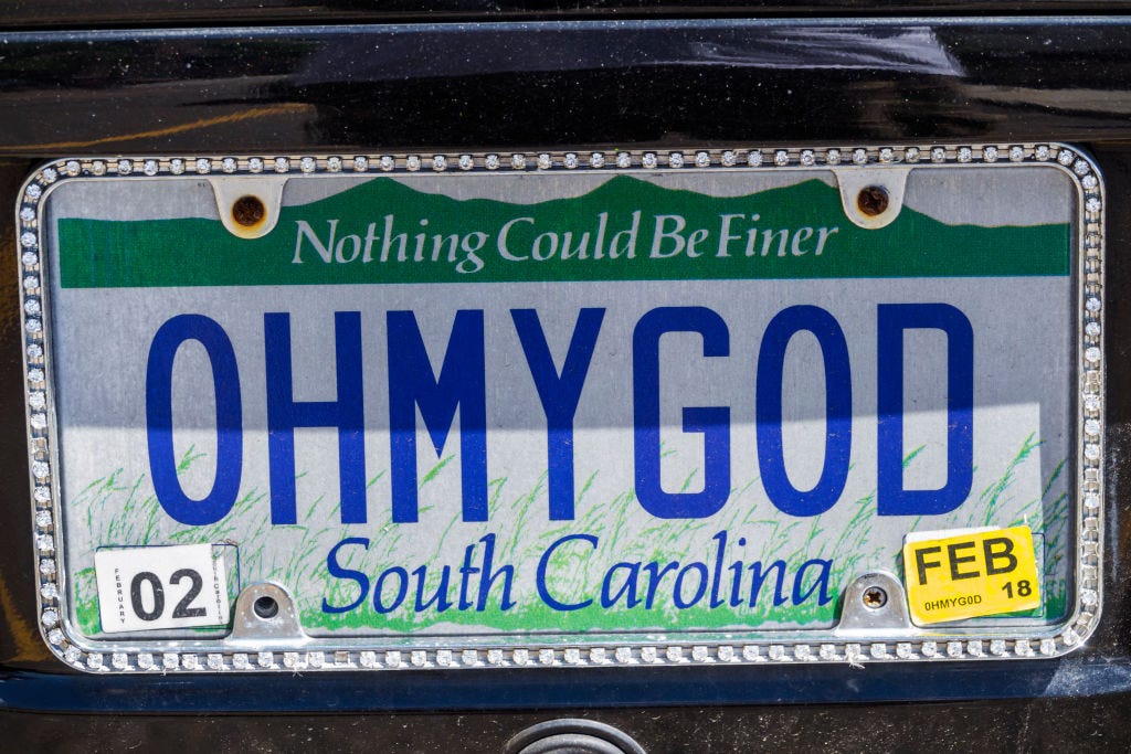 License Plate Ideas Had Better Be Clean—Here Are Many That Weren't