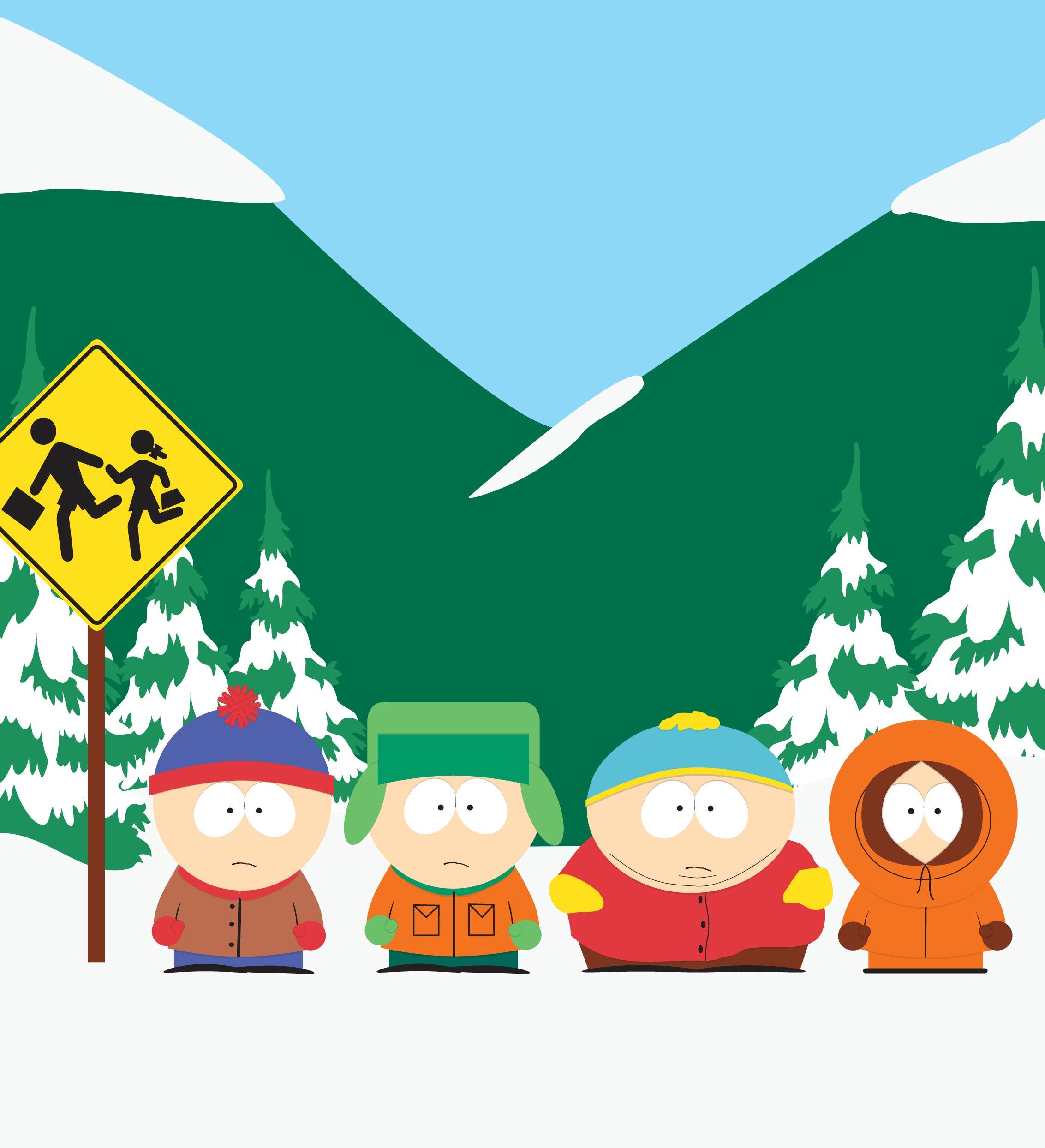 stan, kyle, cartman, kenny de south park