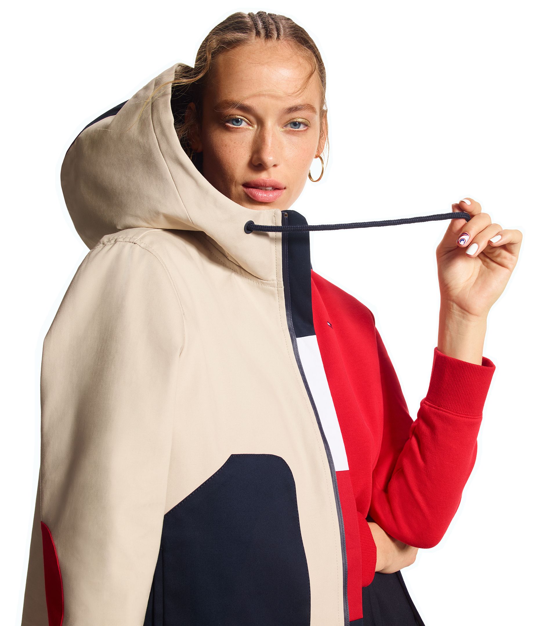 tommy icons hooded coat