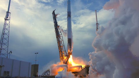 SpaceX launch that carried crystal experiments to the International Space Station. NASA