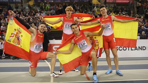 El relevo español de 4x400m ganó la plata europea con récord nacional 
