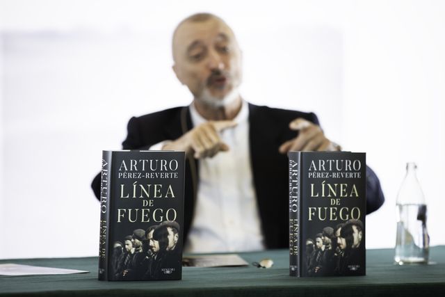 arturo perez reverte presents new book in madrid