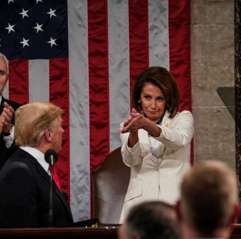 Trump and Pelosi at SOTU. 