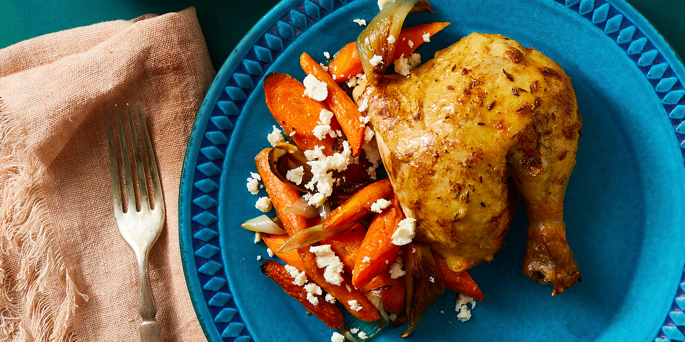 Spice-Roasted Chicken With Caramelized Carrots and Shallots-image