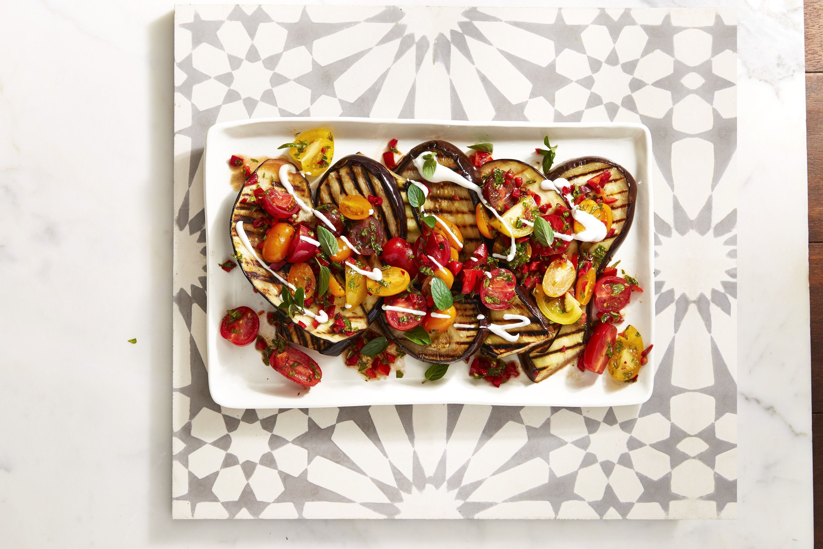 Spiced Grilled Eggplant with Fresh Tomato Salad-image